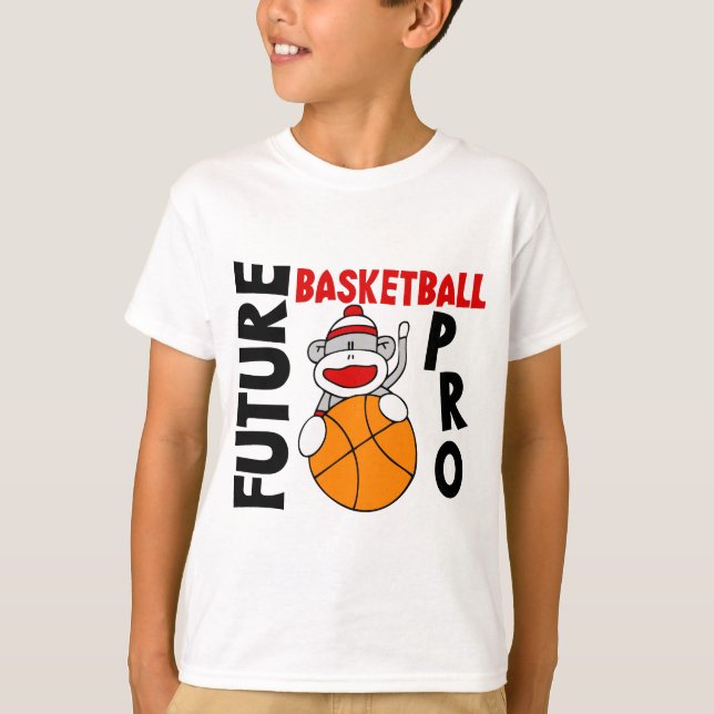 Pro sock monkey för framtida basket t shirt (Framsida)