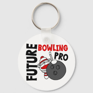 Pro sock monkey för framtida bowling nyckelring