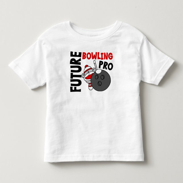 Pro sock monkey för framtida bowling t-shirt (Framsida)