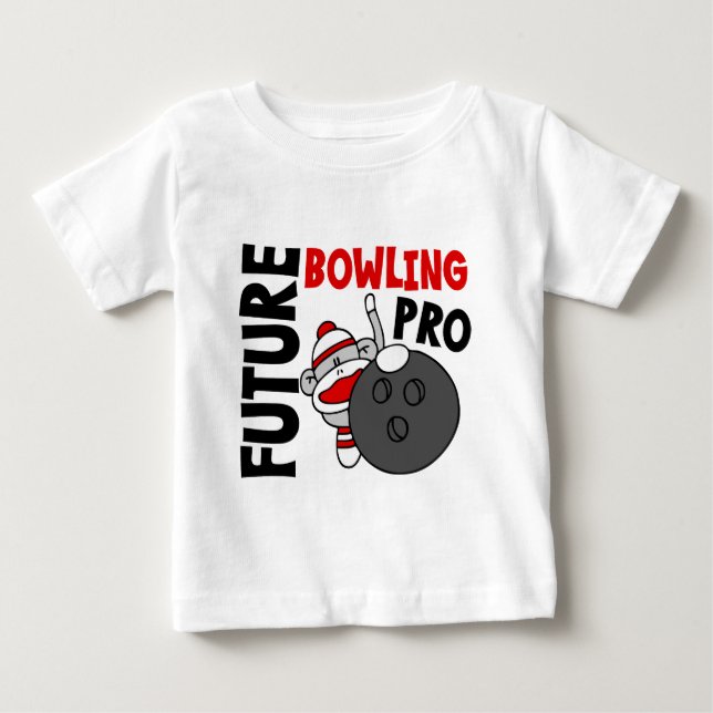 Pro sock monkey för framtida bowling tee shirt (Framsida)