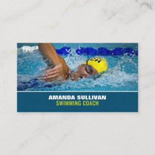 Pro Swimmer, Swimming Coach och Lifeguard Visitkort