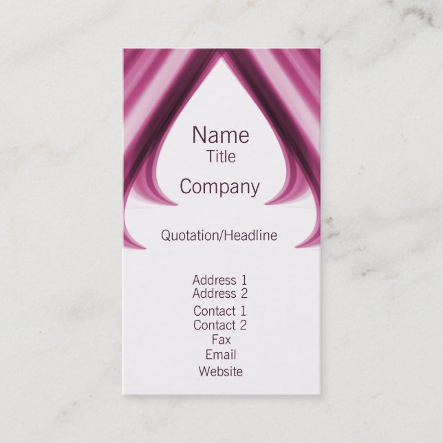 Pro Swirls I Affärskort, Fuchsia Visitkort (Framsida)