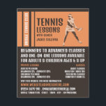 Pro Tennis Player, tennis Lessons/Classes Advert Flygblad<br><div class="desc">Pro Tennis Player,  tennis Lessons/Classes Advertising Flyers by the Affärskort Store.</div>