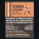 Pro Tennis Player, tennis Lessons/Classes Advert Reklamblad<br><div class="desc">Pro Tennis Player,  tennis Lessons/Classes Advertising Flyers by the Affärskort Store.</div>