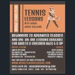 Pro Tennis Player, tennis Lessons/Classes Advert Reklamblad<br><div class="desc">Pro Tennis Player,  tennis Lessons/Classes Advertising Flyers by the Affärskort Store.</div>