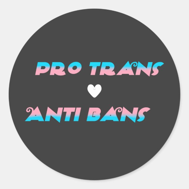 Pro Trans  Runt Klistermärke (Framsida)