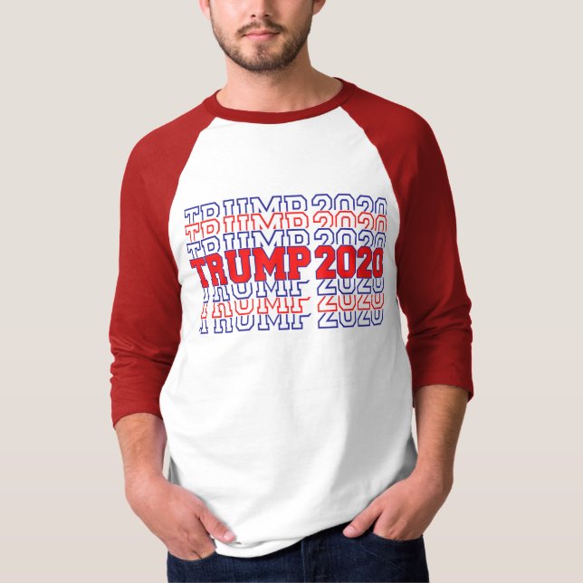 Pro Trump 2020-valets typografi T Shirt (Framsida)