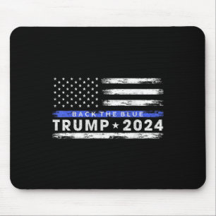 Pro Trump 2024 bakom blå tunn blå linje Musmatta