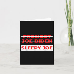 Pro Trump Anti Biden Sömnig Joe Policy Kort