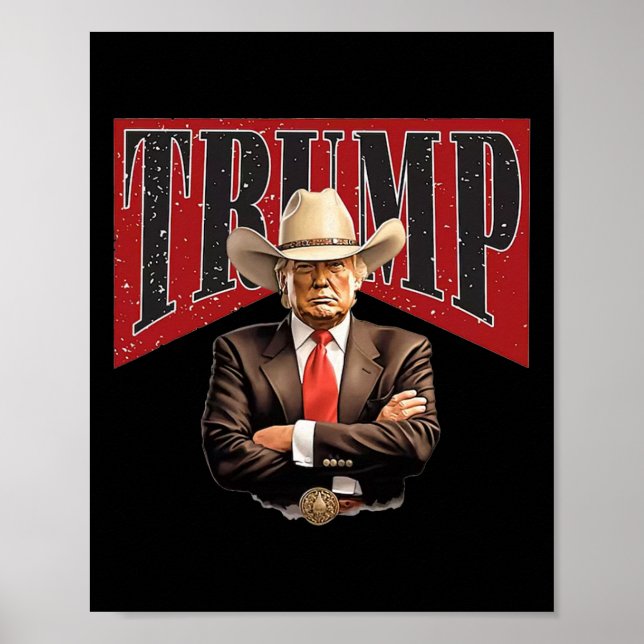 Pro Trump Cowboy Poster (Framsidan)