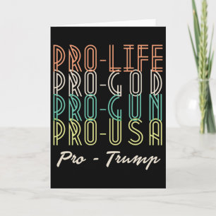 Pro Trump Liv Gud Vapen Republikan  Kort