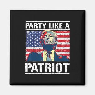 Pro Trump Party som en patriot 4:e juli Indepen Magnet
