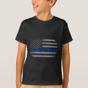 Pro Trump Politisk Amerikansk Flagga T Shirt - Tun
