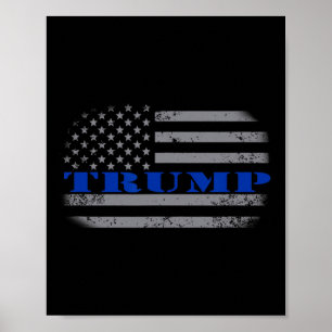 Pro Trump Politisk Amerikansk Flagga T Shirt - Tun Poster