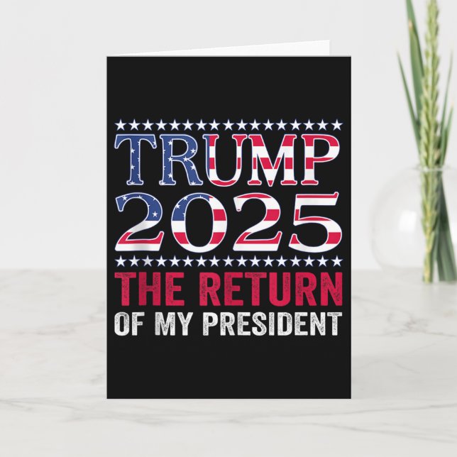 Pro Trump T-shirt 2024 Återkomsten Av Min Presiden Kort (Framsida)