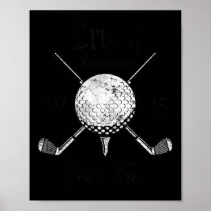 Pro Trump Vintage Universiteten Golf Team Funny Gi Poster