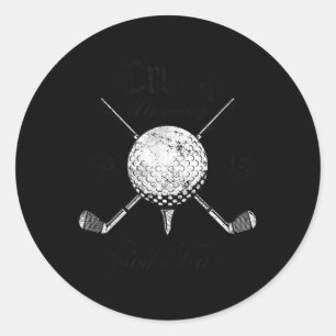 Pro Trump Vintage Universiteten Golf Team Funny Gi Runt Klistermärke
