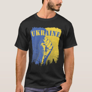 Pro Ukraina Flagga Fist Support Ukrainska motstånd T Shirt