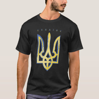Pro Ukraina Support Flagga Symbol ukrainsk Trident T Shirt