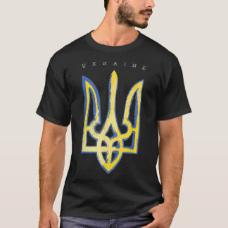 Pro Ukraine Support Flag Symbol Ukrainian Trident  T Shirt