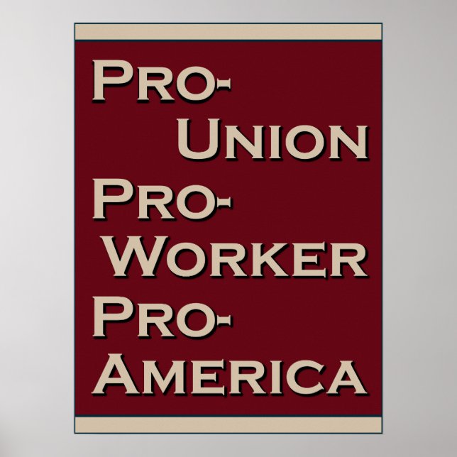 Pro-Union 1940's Design Poster (Framsidan)
