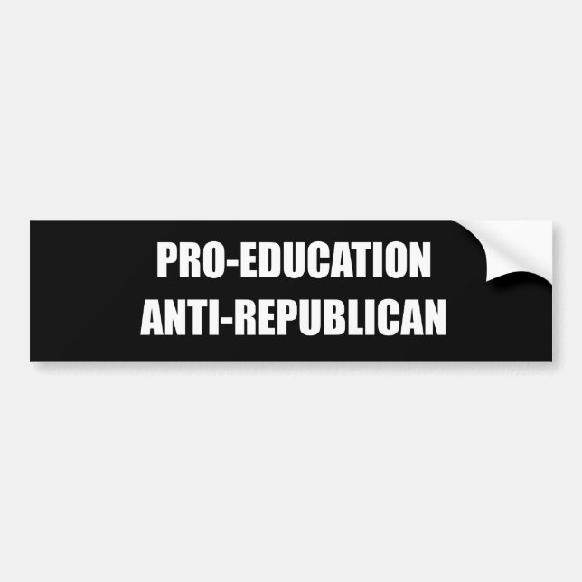 Pro-Utbildning Anti-Republikansk Bildekal (Framsidan)