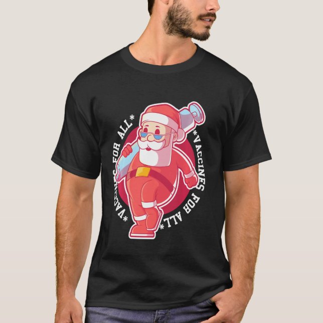 Pro Vaccination Funny Tshirvaccin Santa Shirt T (Framsida)