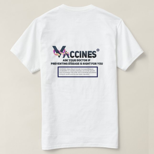 Pro Vaccine-Logotyp T Shirt (Design baksida)