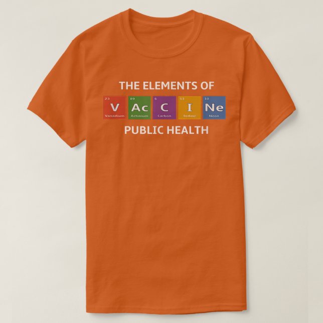 Pro Vaccine Periodic Bord Science Joke T Shirt (Design framsida)