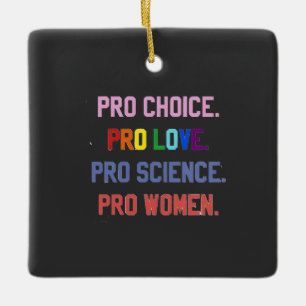Pro-Val Abort Pro-Vetenskap Pro-Kvinnor Julgransprydnad Keramik