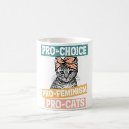 Pro-val för feminism Pro Cats Kaffemugg
