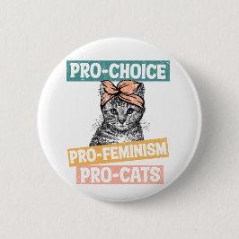 Pro-val för feminism Pro Cats Knapp