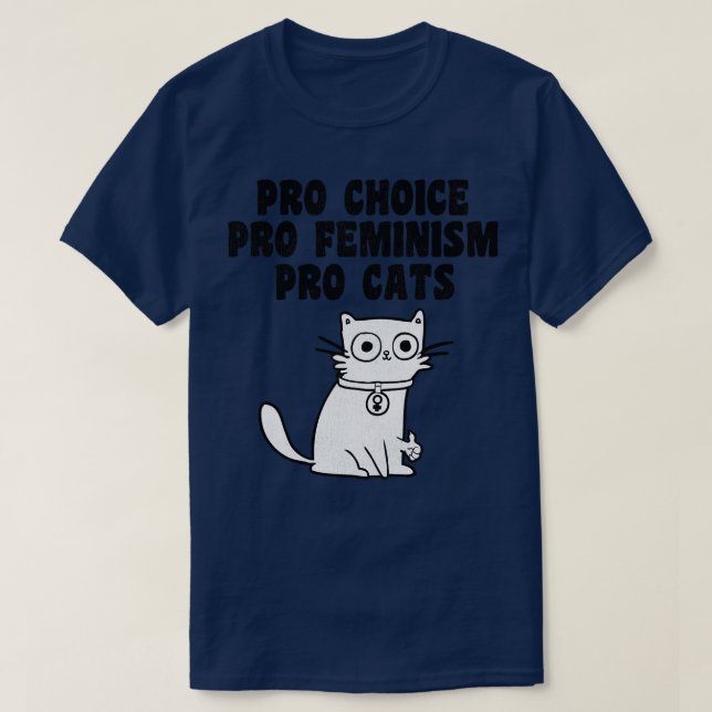 Pro-val för feminism Pro Cats T Shirt (Design framsida)