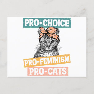 Pro-val för feminism Pro Cats Vykort