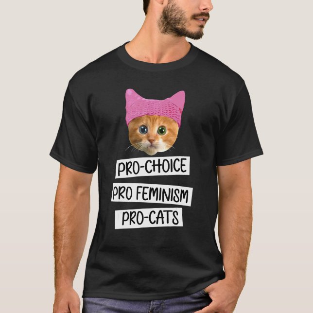 Pro Val Pro Feminism Pro Katter Grafiska Katter T Shirt (Framsida)