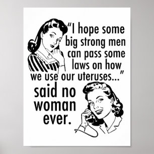 Pro Valfrihet Feministisk humor Politisk tecknad s Poster