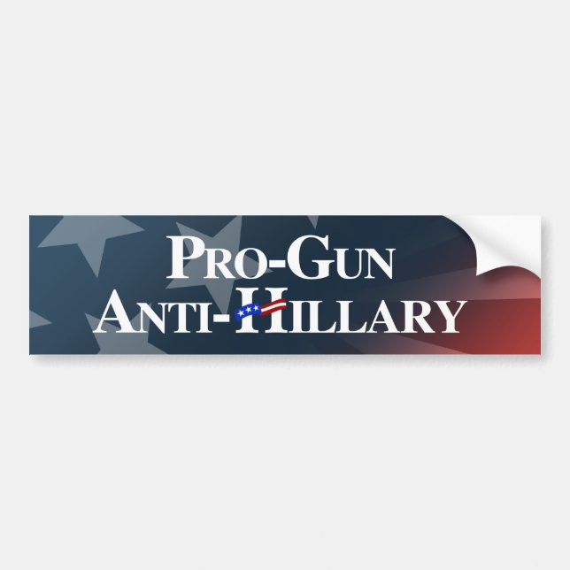 Pro-Vapen Anti-Hillary - vit - .png Bildekal (Framsidan)
