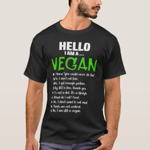 Pro Vegan Activism Gym Idrottsman Hej I är Vegan T Shirt