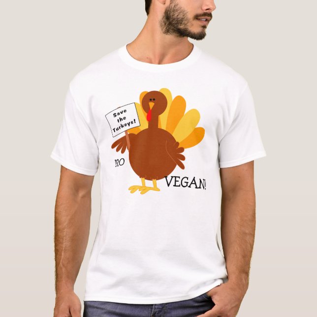 PRO Vegan Turkiet som protesterar skjortan T-shirt (Framsida)