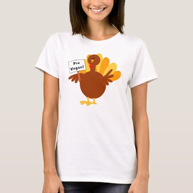 Pro Vegan Turkiet som protesterar skjortan Tee Shirt (Framsida)