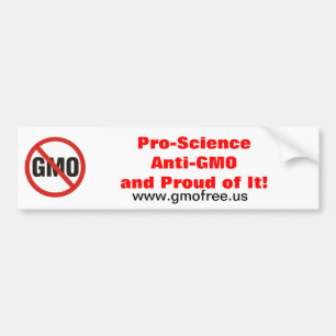 Pro-Vetenskap Anti-GMO bildekal