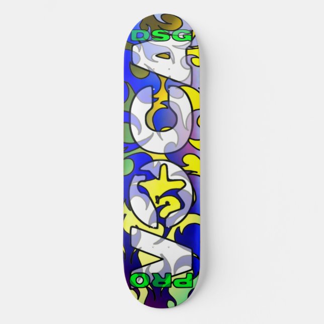 Pro Voca designvit Skatedeck Old School Skateboard Bräda 18 Cm (Framsida)