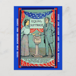 Pro Vote Joe Biden Kamala Harris på Vintage bild Vykort