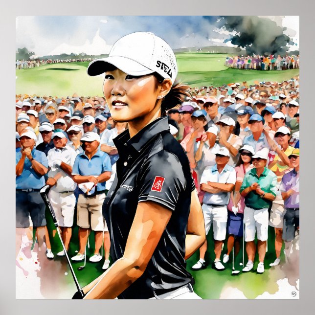 Pro Woman Golfer - Golf Art-utskrift Poster (Framsidan)