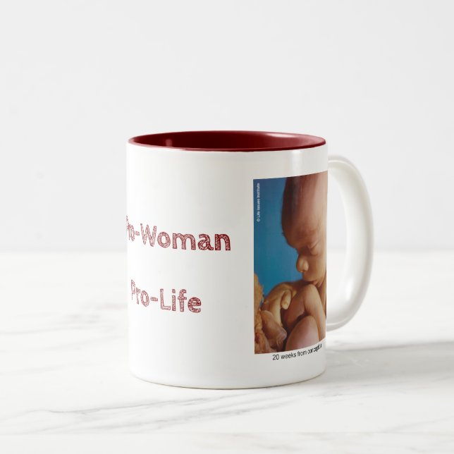 Pro-Woman ProLife Två-Tonad Mugg (Framsida höger)
