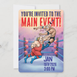 Pro Wrestling Birthday Main Event Inbjudningar