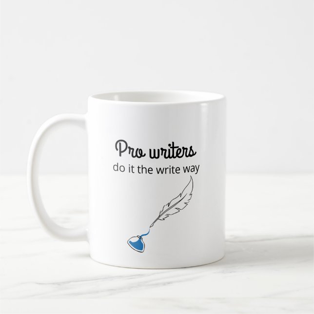 Pro Writers Gör det på Skrivan sätt Kaffemugg (Vänster)