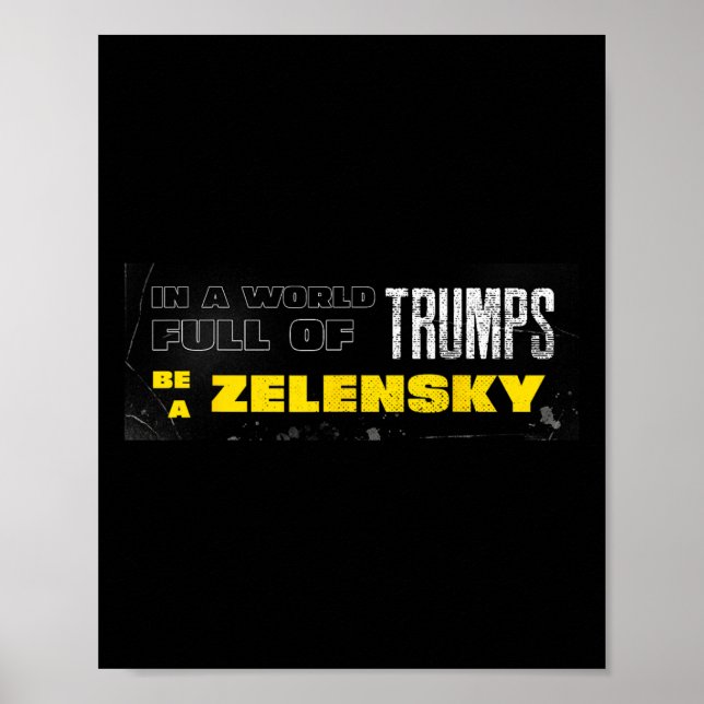 Pro Zelensky Stöd Zelensky Ukraina  Poster (Framsidan)