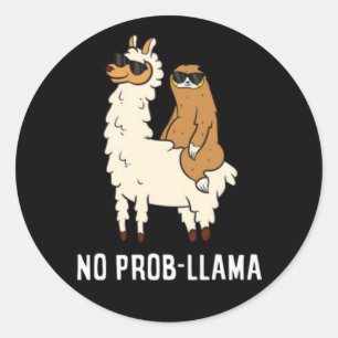Prob Llama Llama 209 V-Nacke Runt Klistermärke