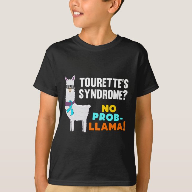 Prob-llama Tourette Syndrome Warrior Survivor Awar T Shirt (Framsida)